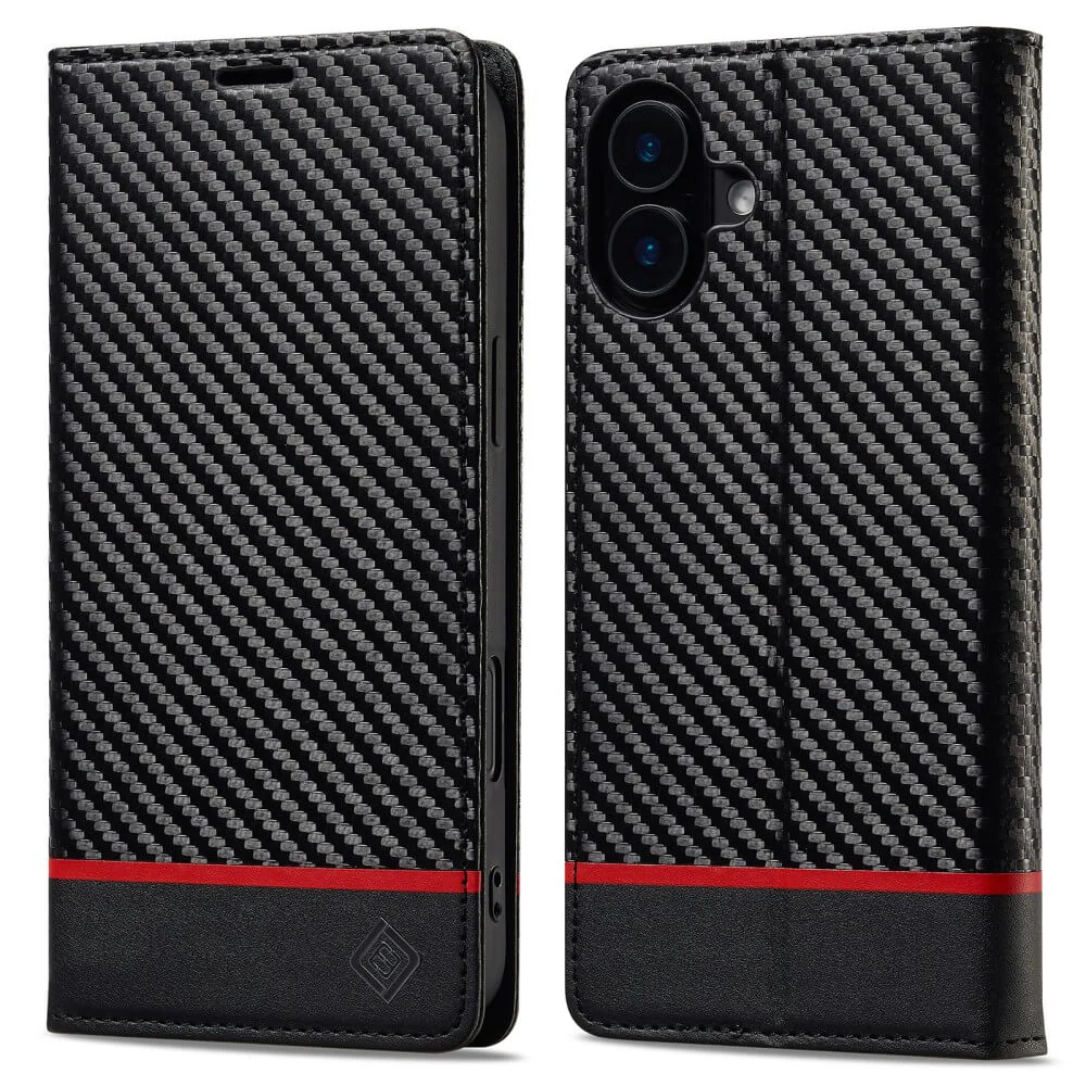 iPhone 16 Plus - LC.IMEEKE Hülle Carbon Fiber