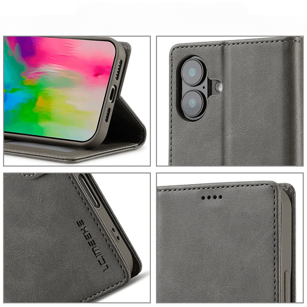 iPhone 16 Plus - LC.IMEEKE Leder Etui Hülle - Image 38