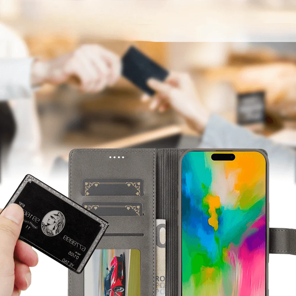 iPhone 16 Plus - LC.IMEEKE Leder Etui Hülle - Image 46