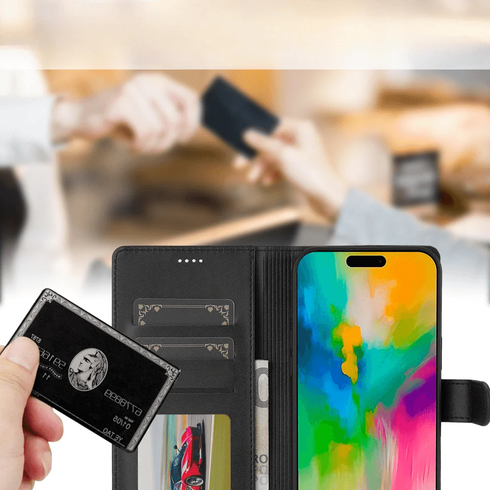 iPhone 16 Plus - LC.IMEEKE Leder Etui Hülle - Image 48