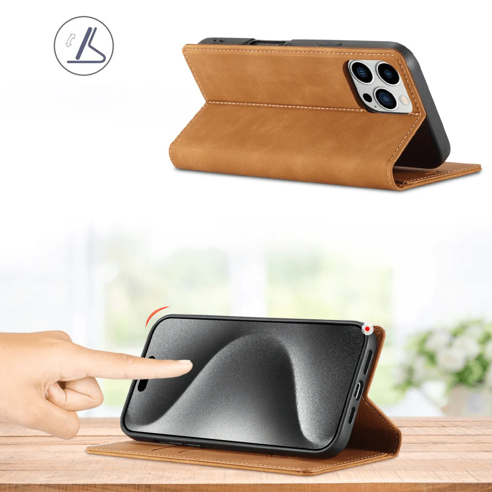 iPhone 16 Pro - LC.IMEEKE Flip Case Vintage - Image 19
