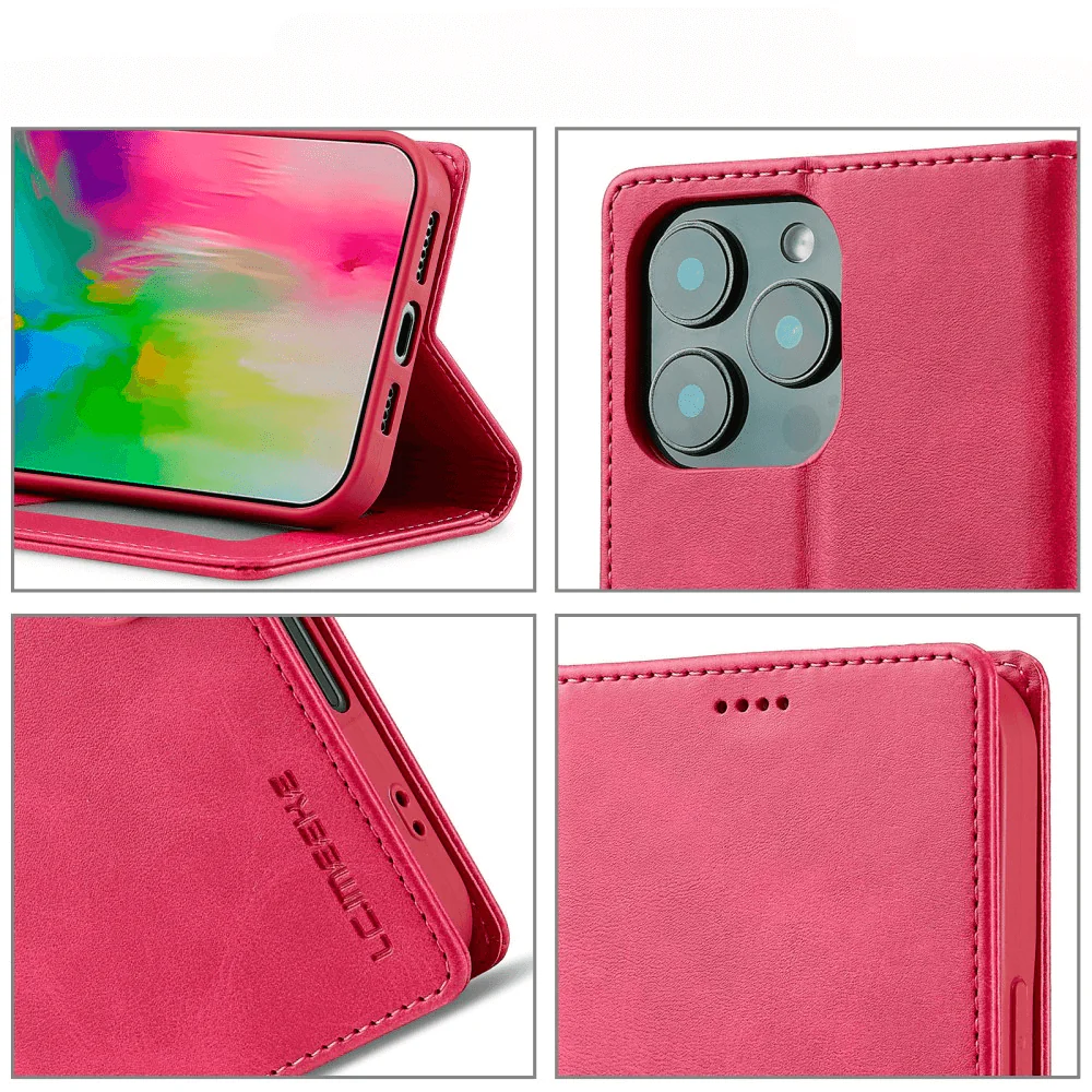 iPhone 16 Pro - LC.IMEEKE Leder Etui Hülle - Image 35