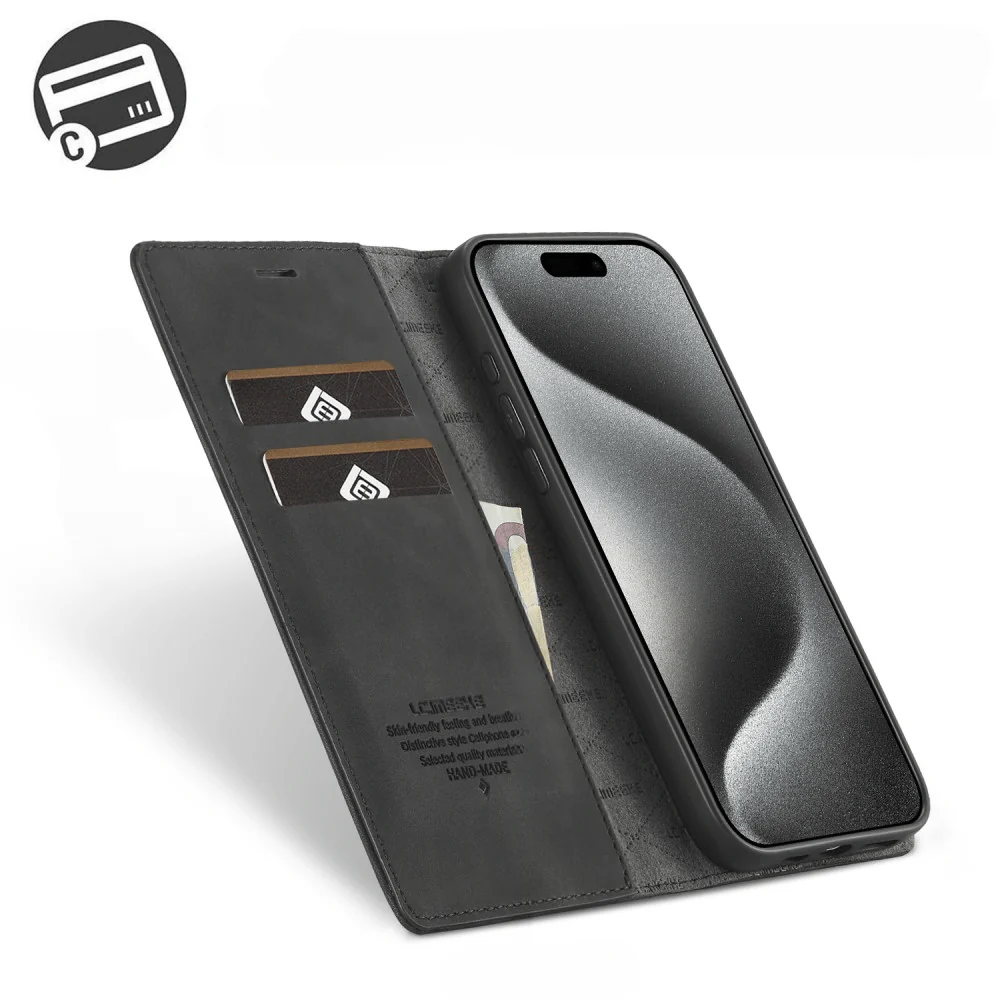 iPhone 16 Pro Max - LC.IMEEKE Flip Case Vintage - Image 2