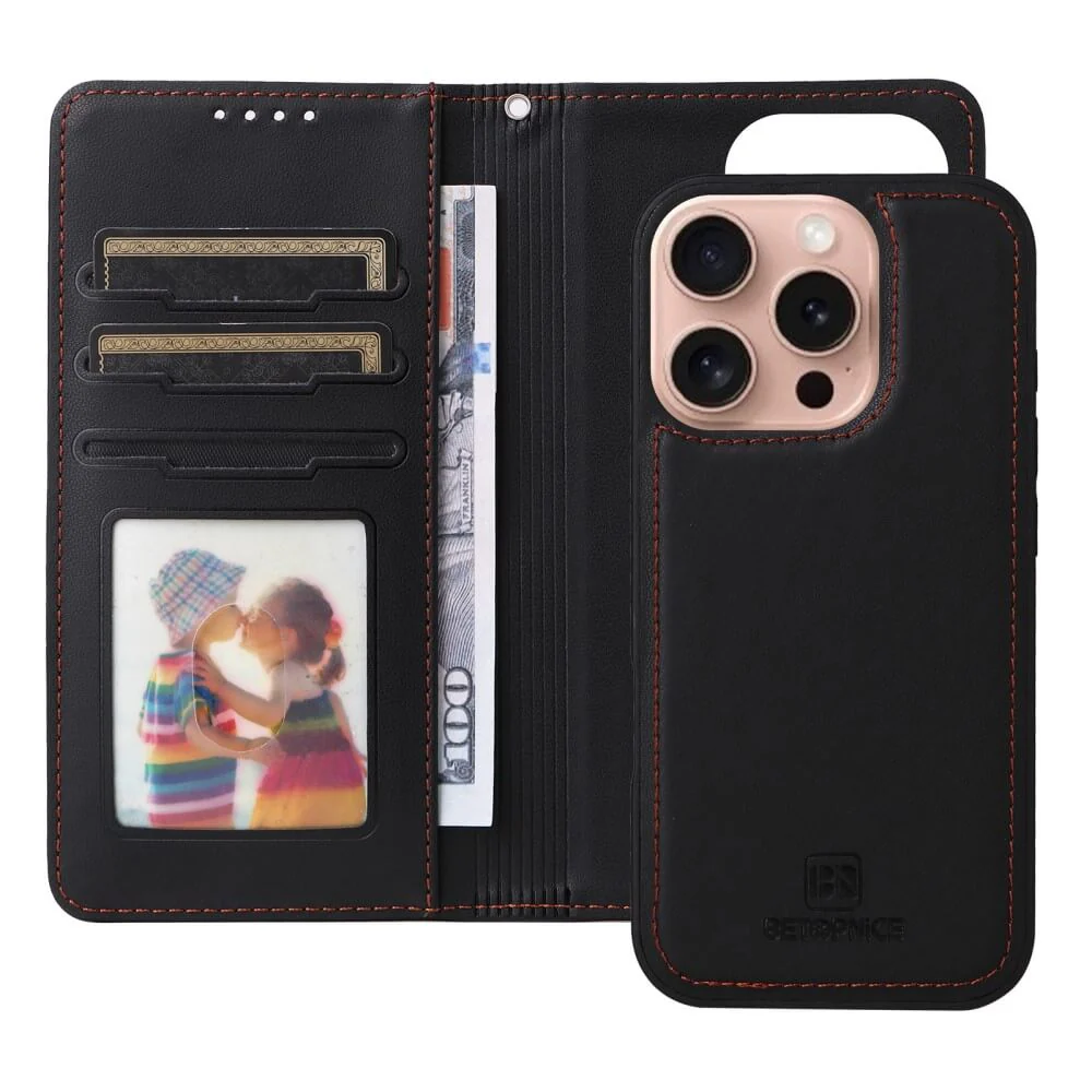 iPhone 16 Pro - Teilbare Brieftasche 2-in-1 Handyhülle