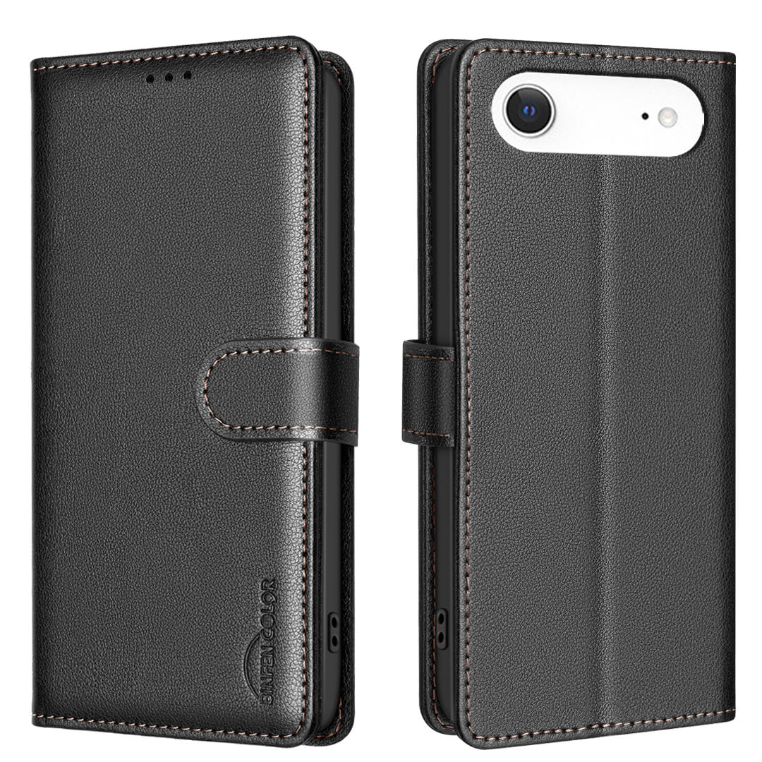 iPhone Air - BINFEN Leder Etui Hülle mit RFID Blocker