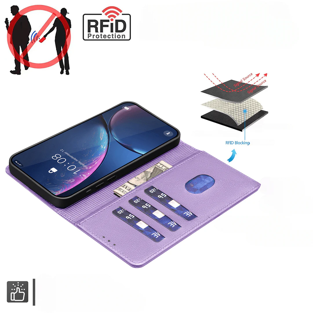 iPhone Air - BINFEN Leder Etui Hülle mit RFID Blocker - Image 17