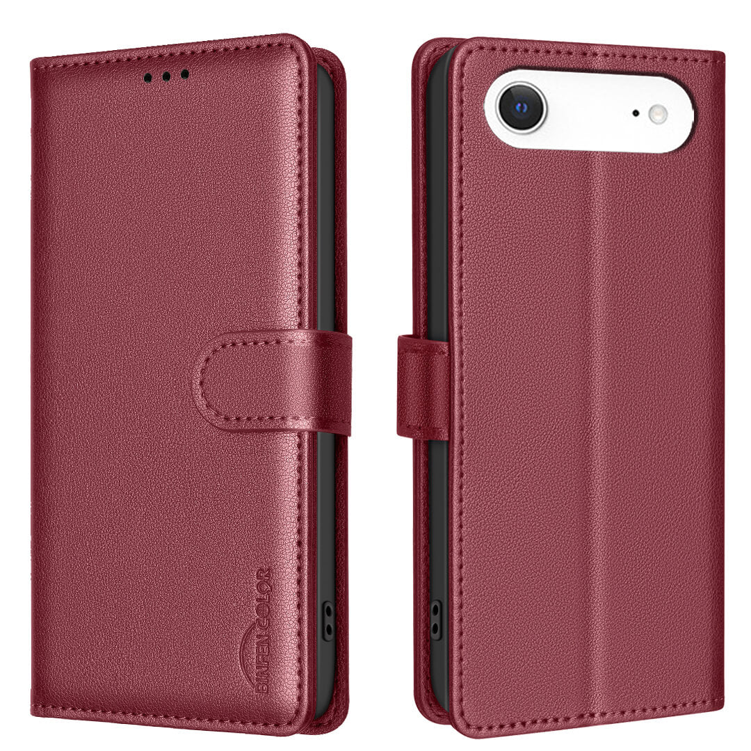 iPhone Air - BINFEN Leder Etui Hülle mit RFID Blocker - Image 6