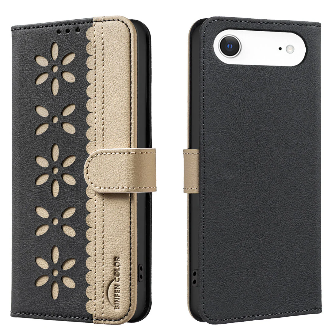 iPhone Air - BINFEN Ledertasche Floral