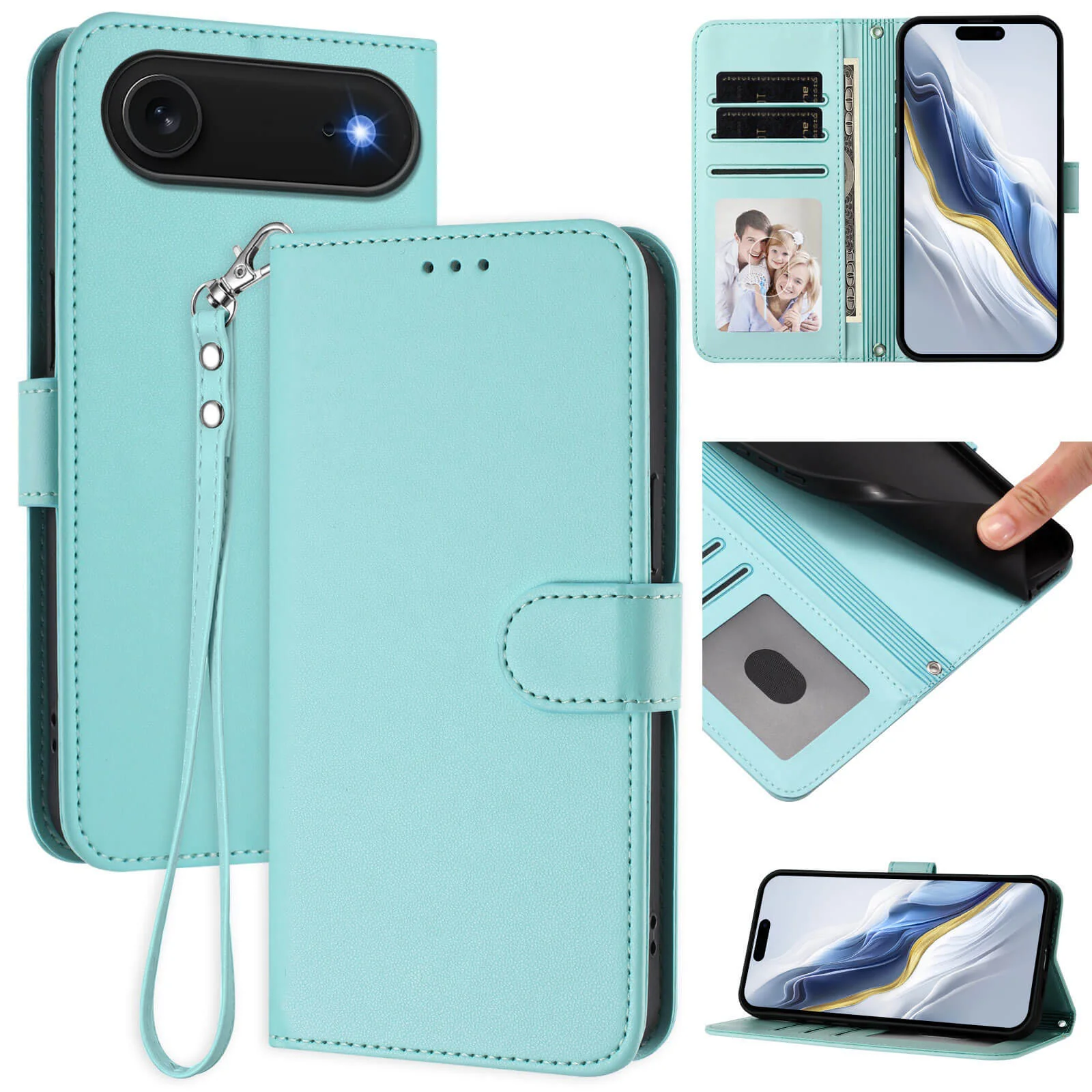 iPhone Air - Glänzendes Hüllen Etui mit Handschlaufe - Image 35