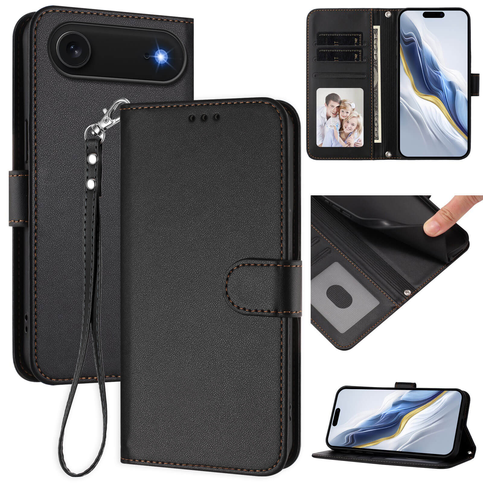 iPhone Air - Glänzendes Hüllen Etui mit Handschlaufe - Image 5
