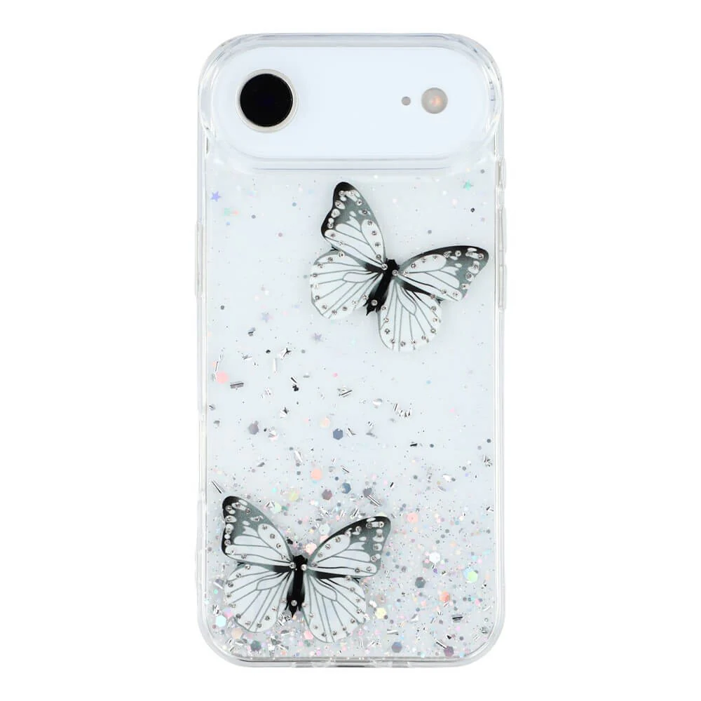 iPhone Air - Glitzer Hülle Schmetterlinge