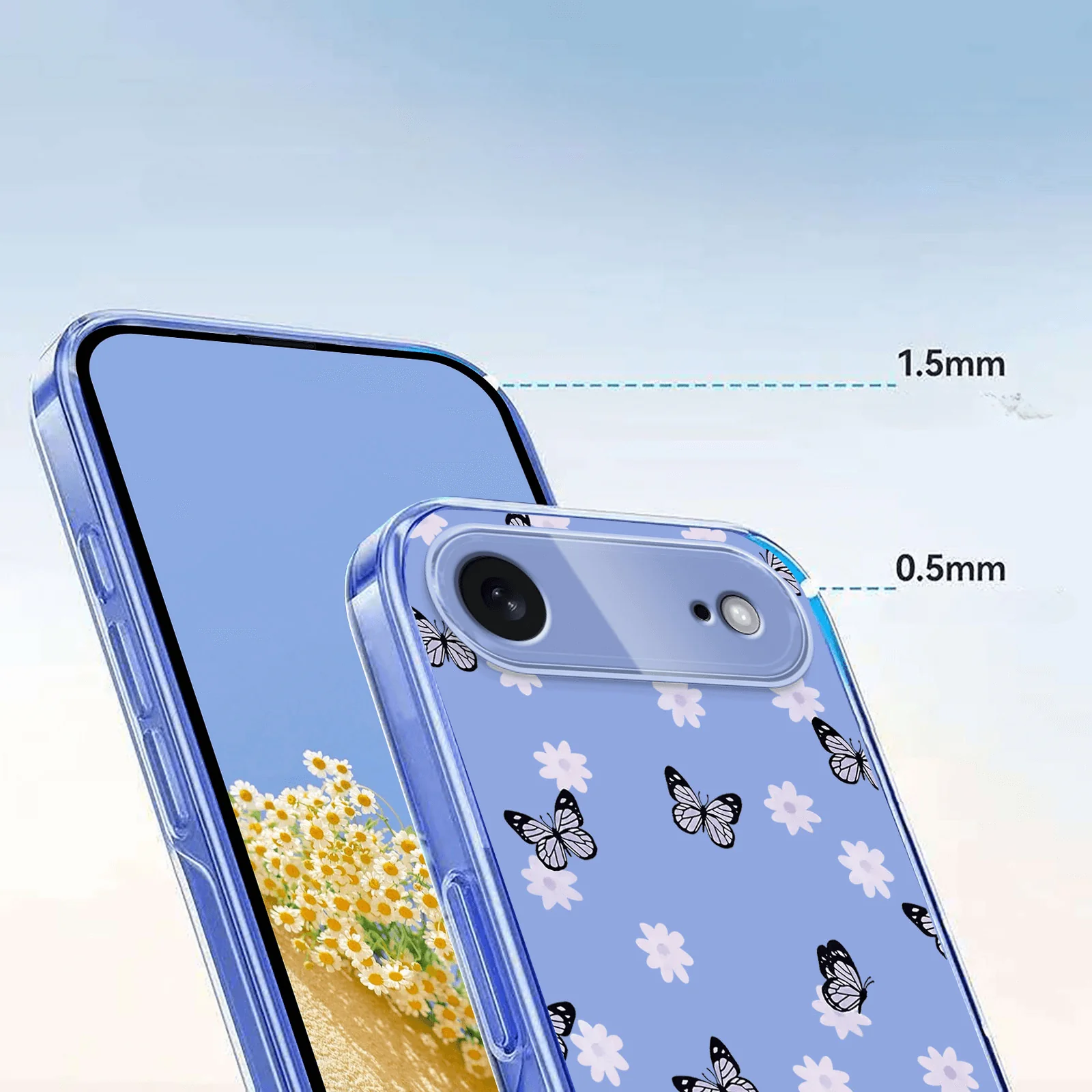 iPhone Air - Silikon Gummi Hülle Blumen - Image 14