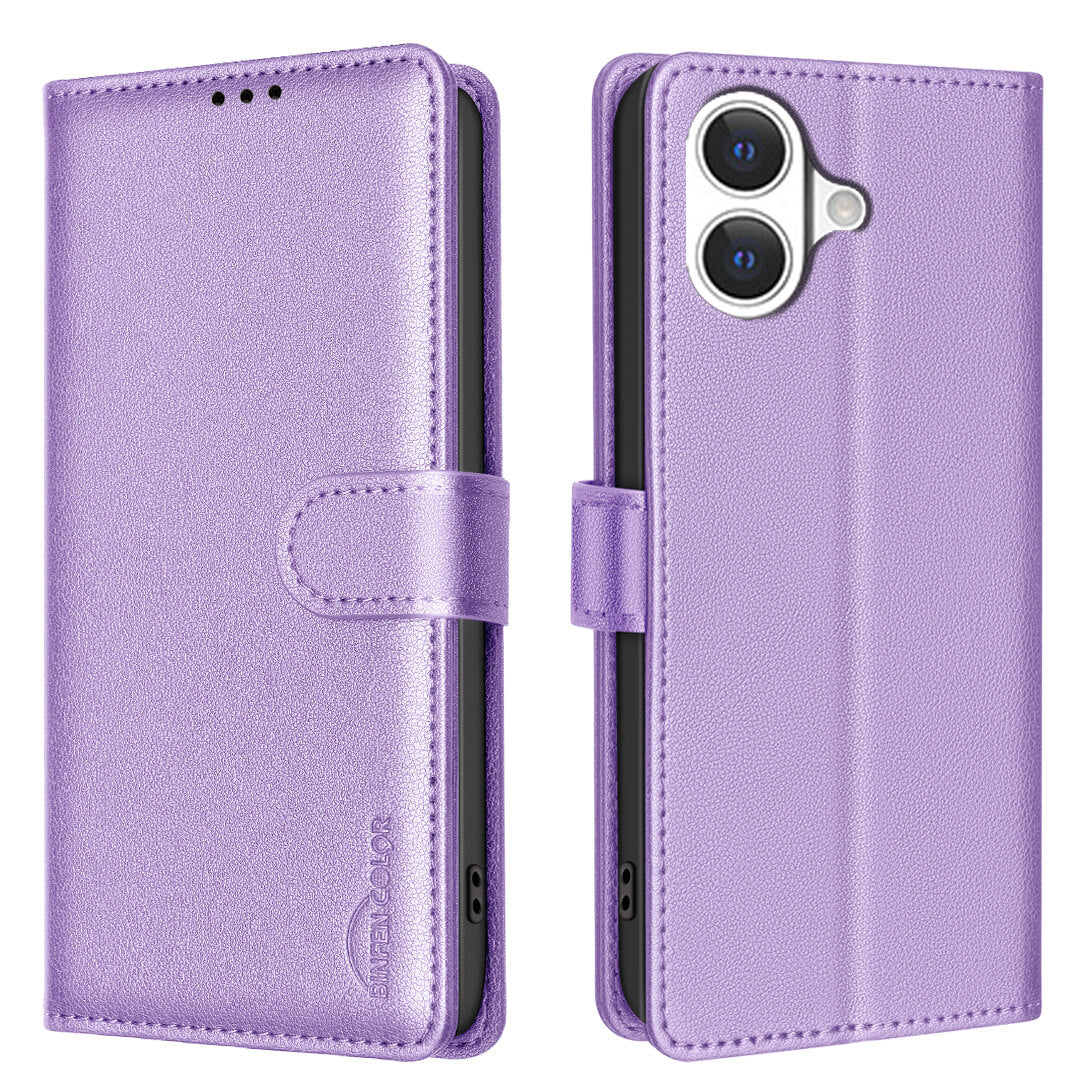 iPhone 17 - BINFEN Leder Etui Hülle mit RFID Blocker - Image 16