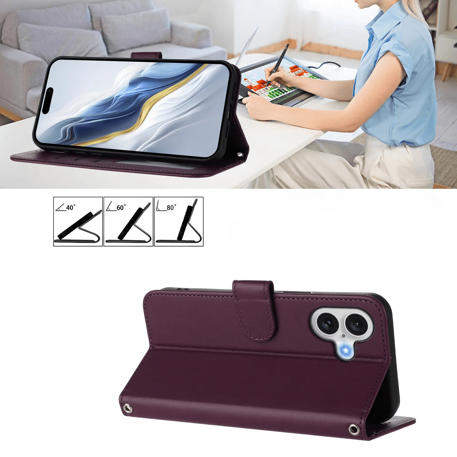 iPhone 17 - Glänzendes Hüllen Etui mit Handschlaufe - Image 30