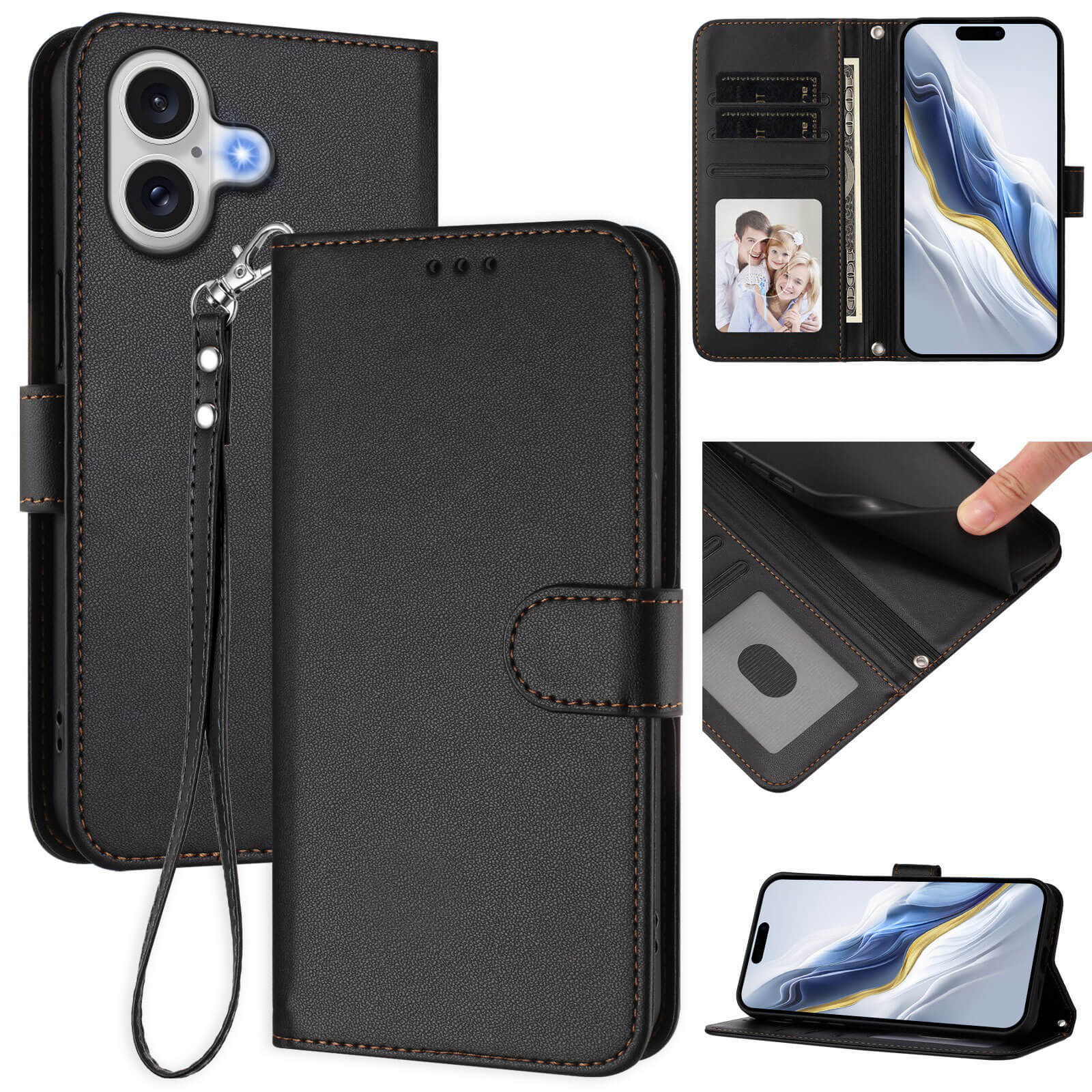 iPhone 17 - Glänzendes Hüllen Etui mit Handschlaufe - Image 4
