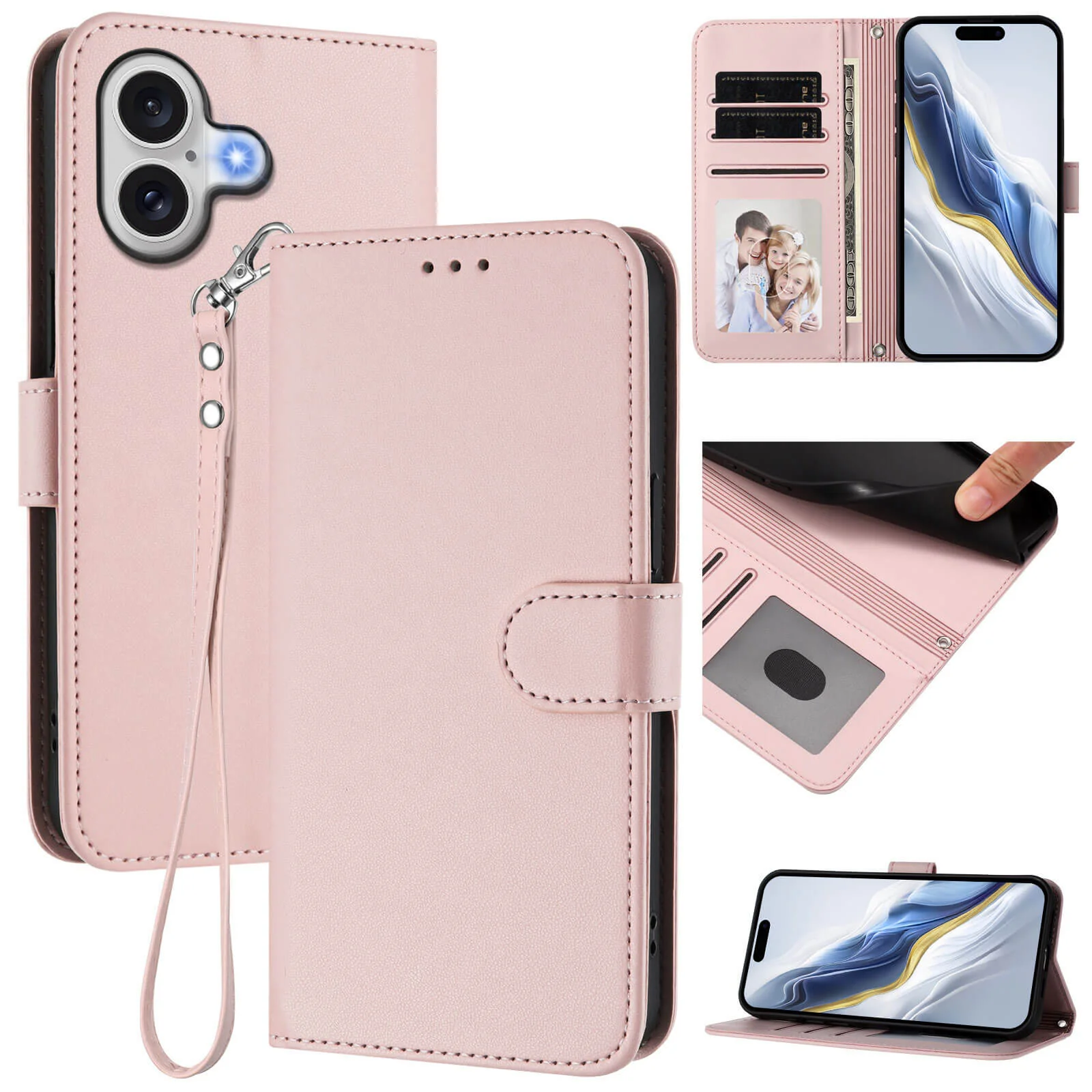 iPhone 17 - Glänzendes Hüllen Etui mit Handschlaufe - Image 40