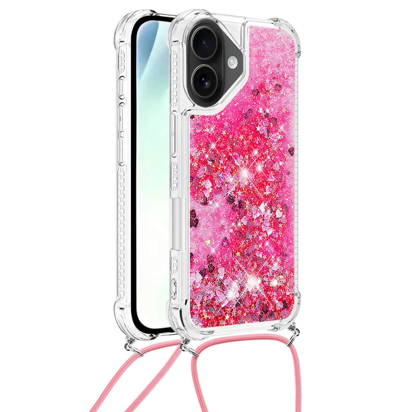 iPhone 17 - Glitzer Hülle mit Kordel - Image 14