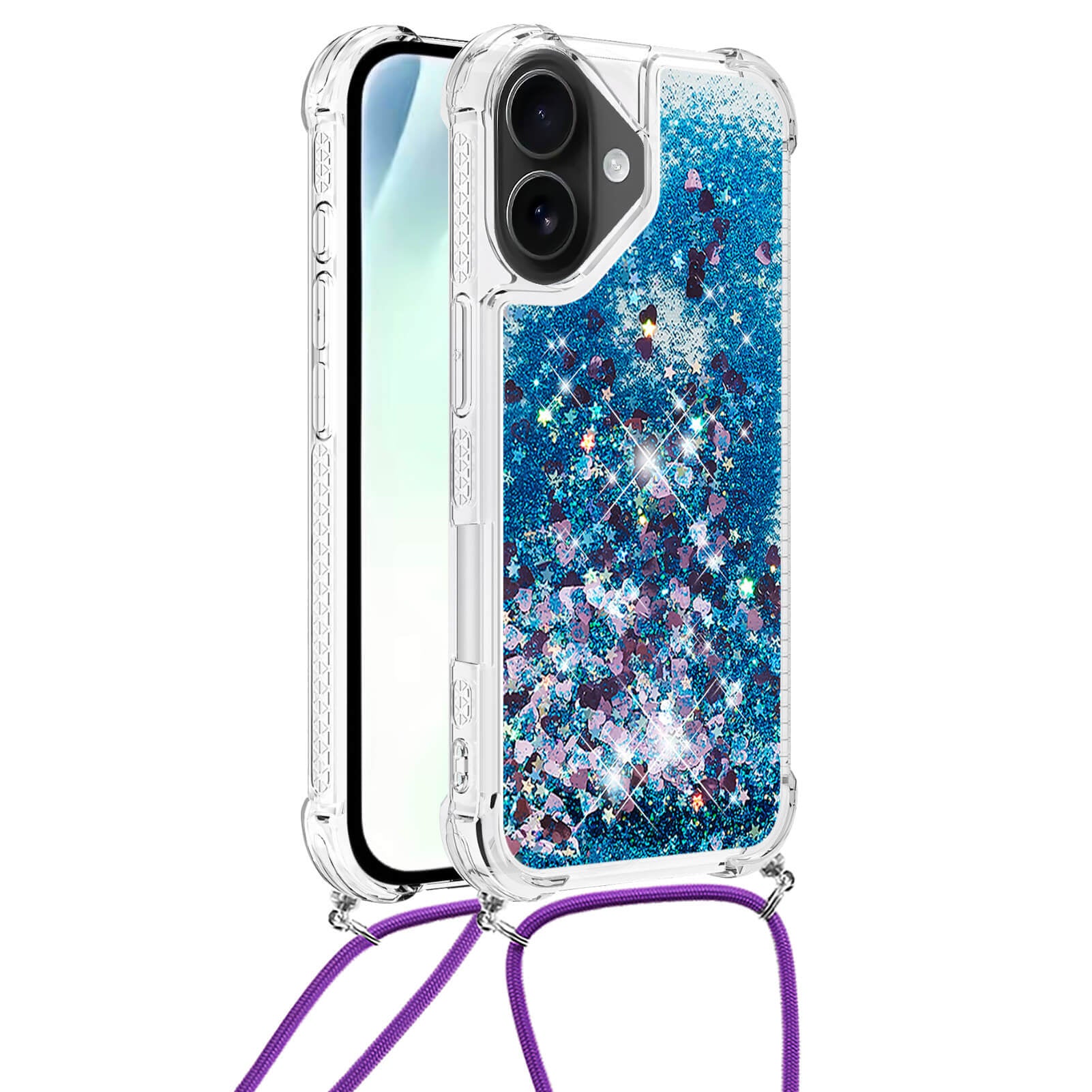 iPhone 17 - Glitzer Hülle mit Kordel - Image 20
