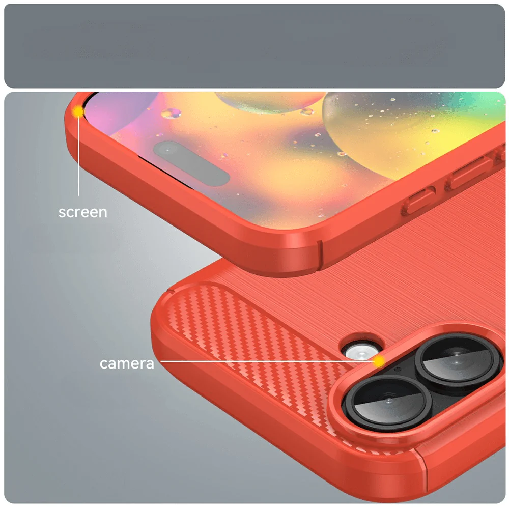 Apple iPhone 17 - Metall Carbon Look Hülle - Image 8