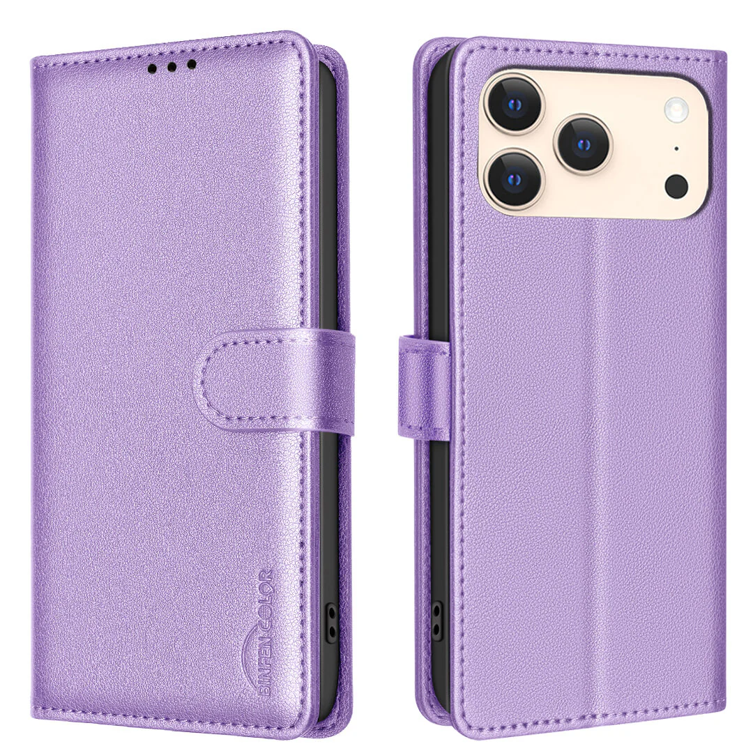 iPhone 17 Pro - BINFEN Leder Etui Hülle mit RFID Blocker - Image 16