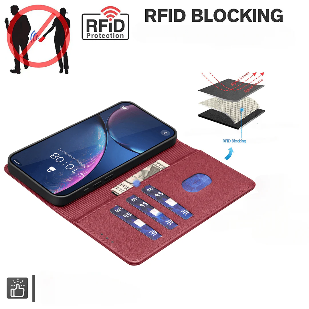 iPhone 17 Pro - BINFEN Leder Etui Hülle mit RFID Blocker - Image 7