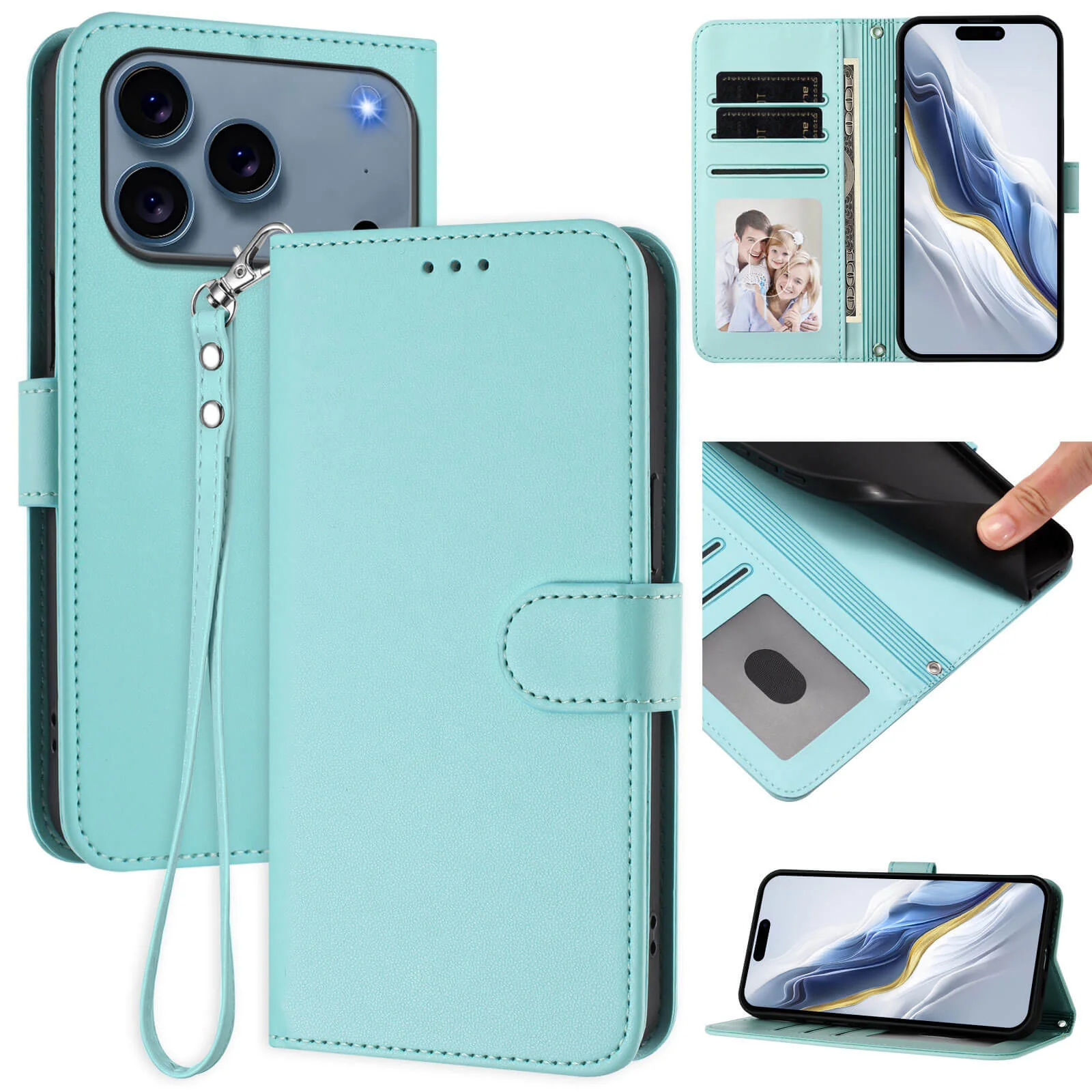iPhone 17 Pro - Glänzendes Hüllen Etui mit Handschlaufe - Image 34