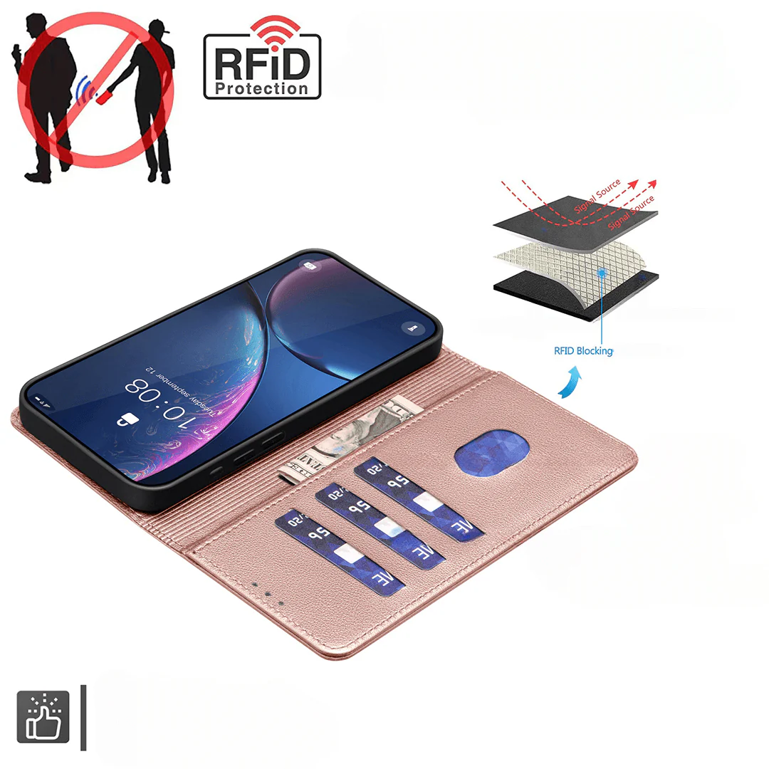 iPhone 17 Pro Max - BINFEN Leder Etui Hülle mit RFID Blocker - Image 13