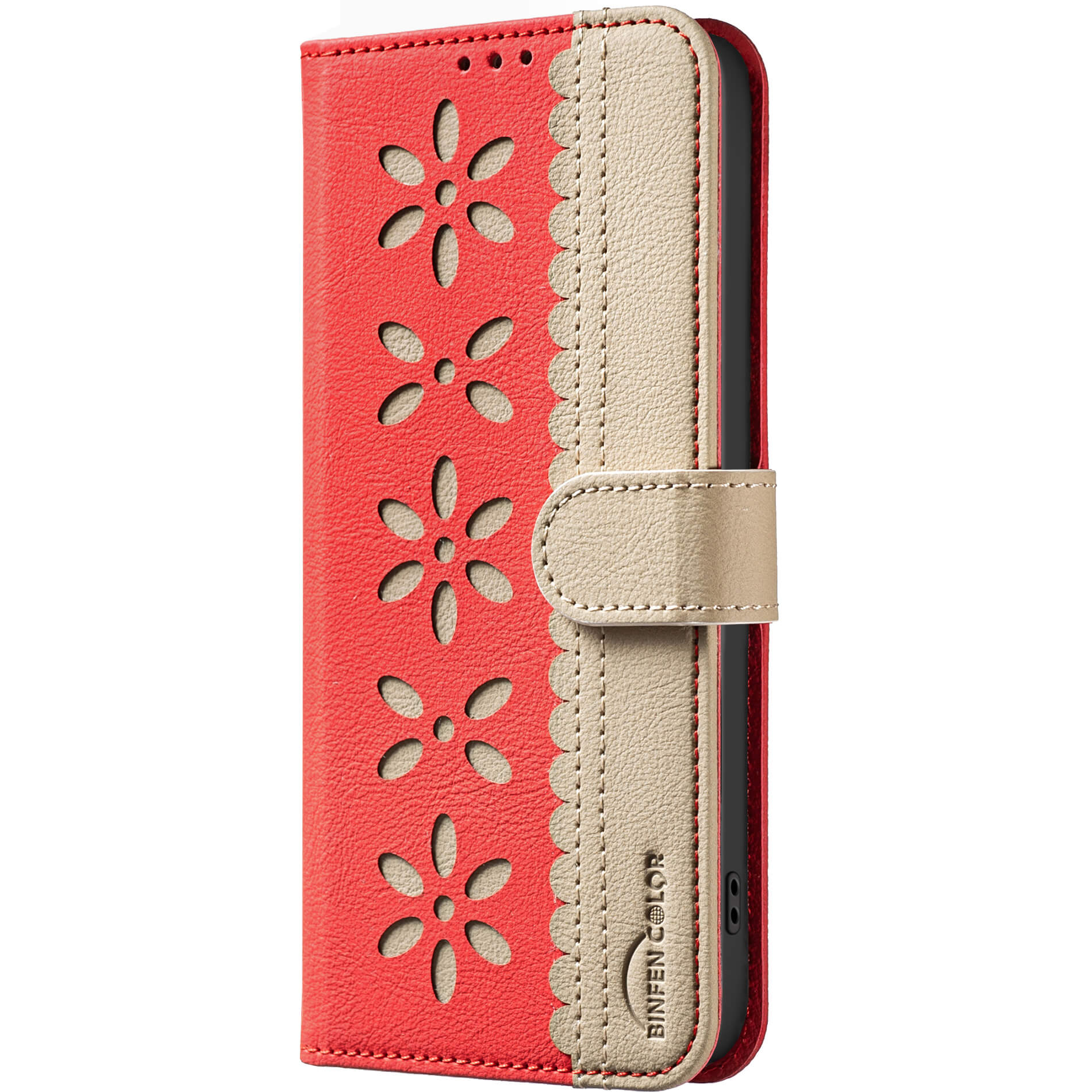 iPhone 17 Pro Max - BINFEN Ledertasche Floral - Image 20