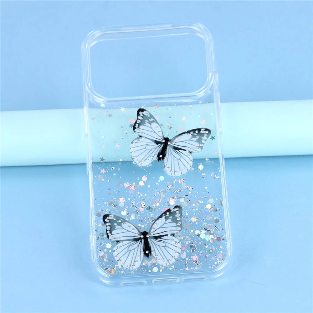 iPhone 17 Pro Max - Glitzer Hülle Schmetterlinge - Image 12
