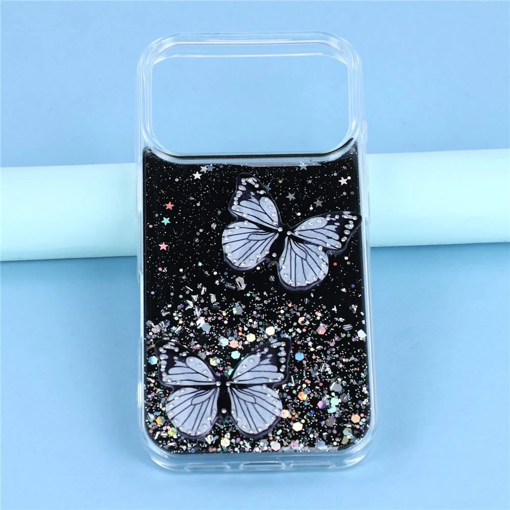 iPhone 17 Pro Max - Glitzer Hülle Schmetterlinge - Image 18