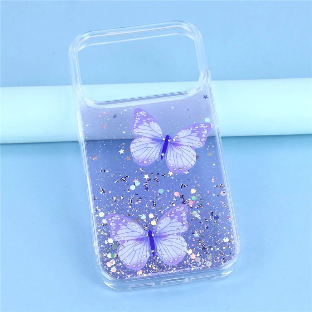 iPhone 17 Pro Max - Glitzer Hülle Schmetterlinge - Image 6
