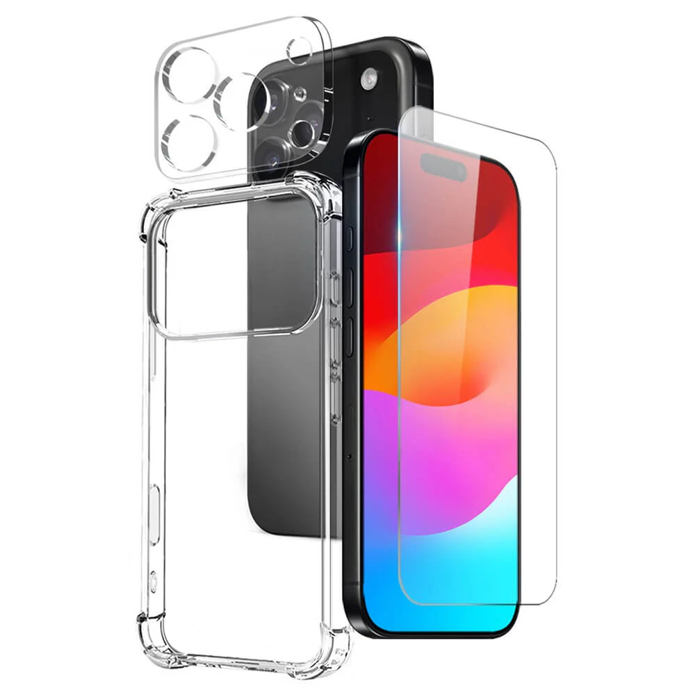 iPhone 17 Pro Max - NORTHJO 3-in 1 Set Panzergläser und Drop Hülle