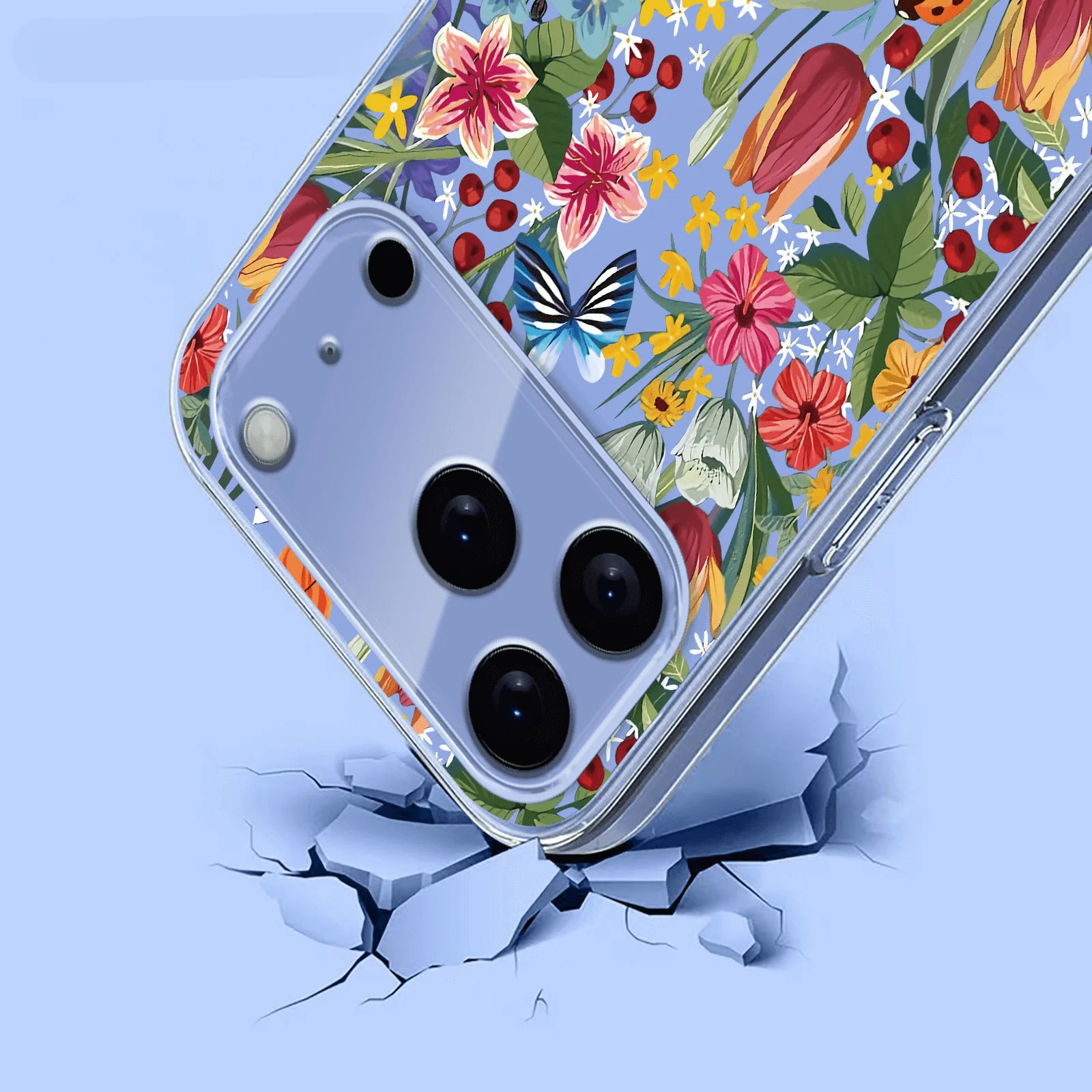 iPhone 17 Pro Max - Silikon Gummi Hülle Blumen - Image 18