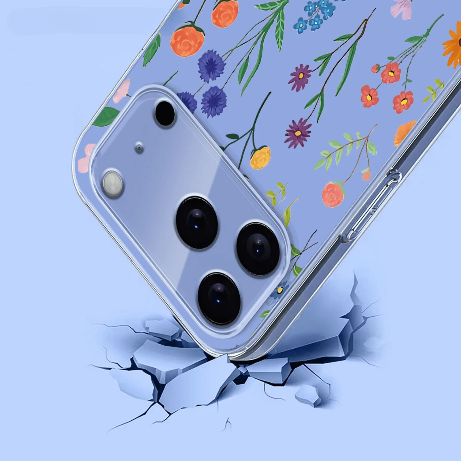 iPhone 17 Pro Max - Silikon Gummi Hülle Blumen - Image 8