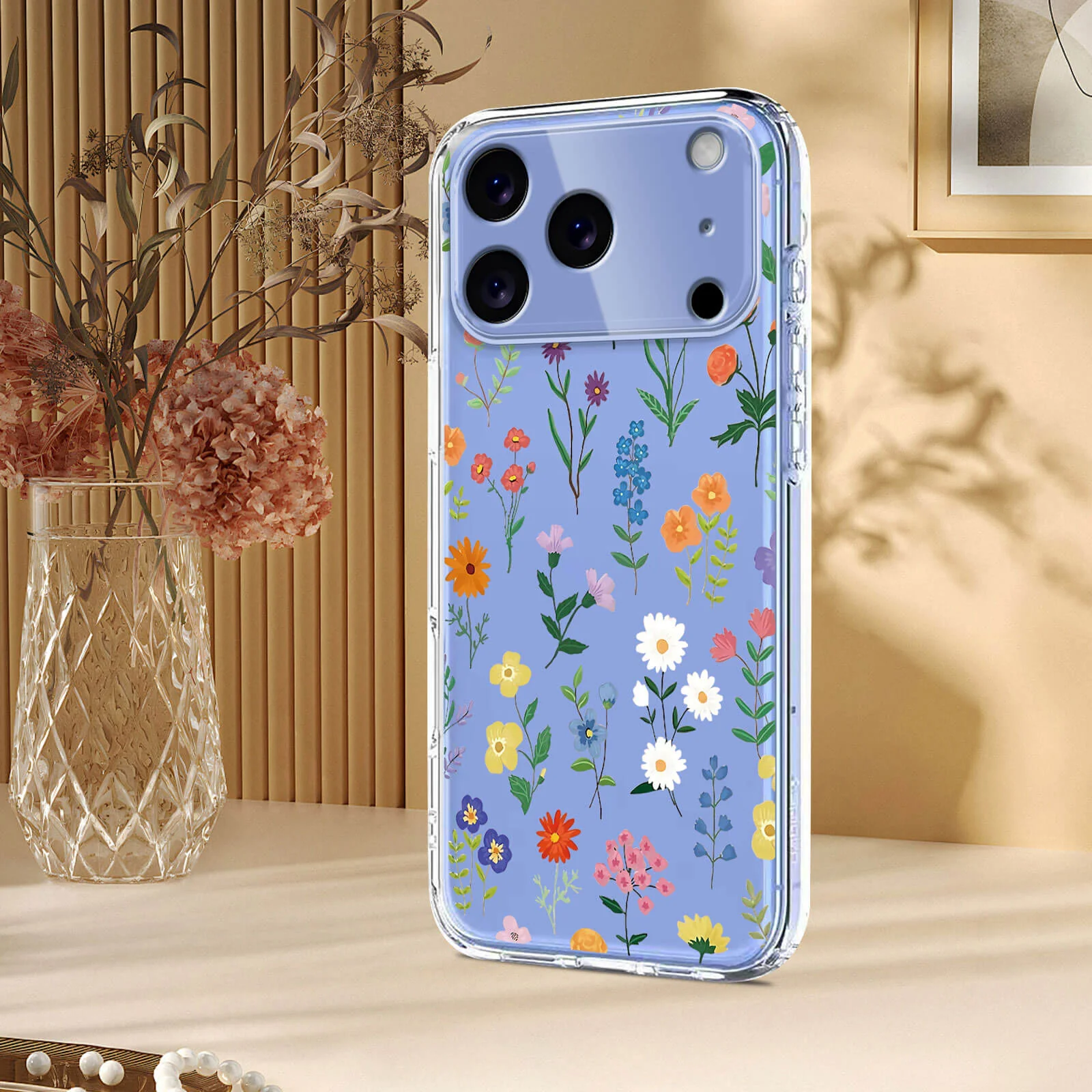 iPhone 17 Pro - Silikon Gummi Hülle Blumen - Image 10