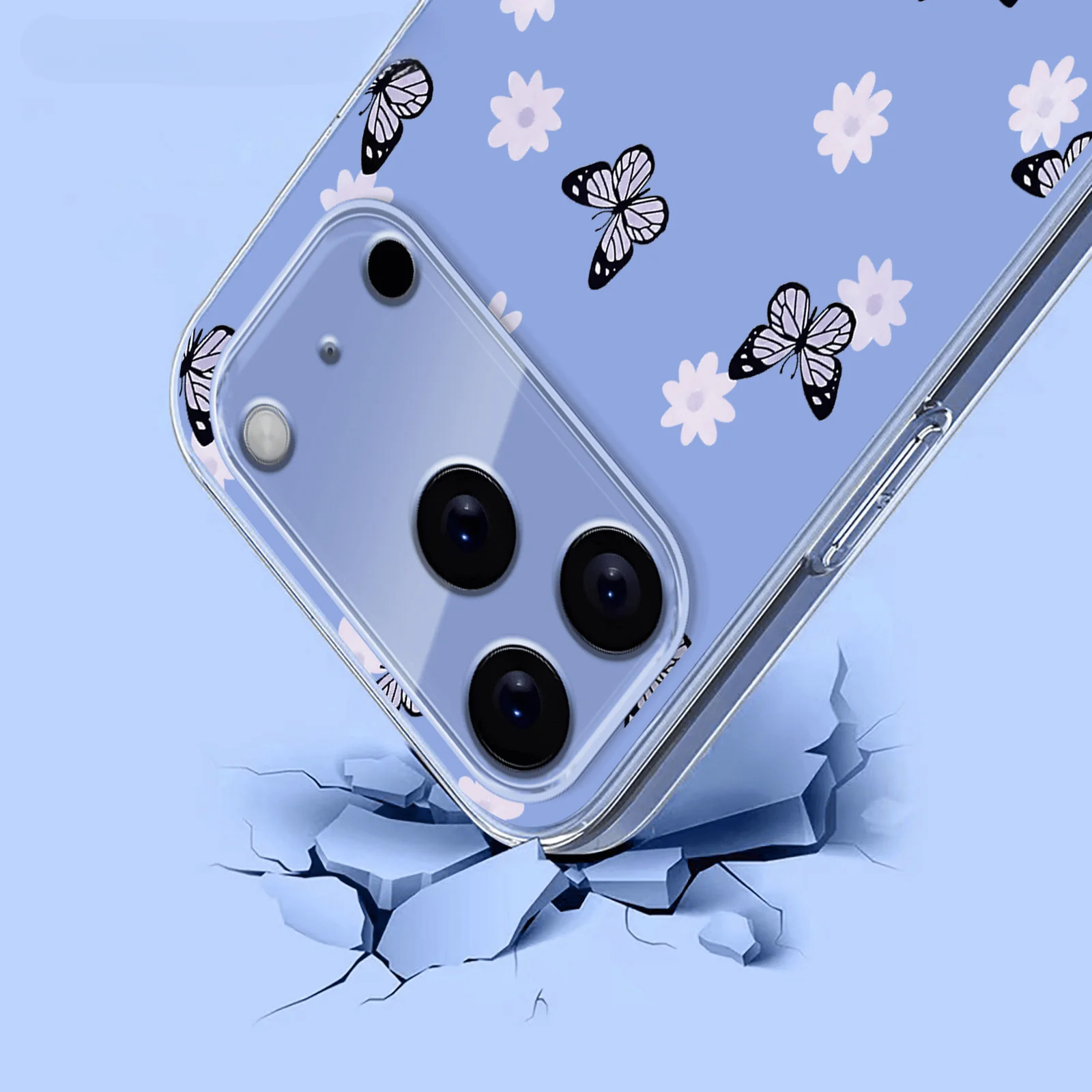 iPhone 17 Pro - Silikon Gummi Hülle Blumen - Image 13