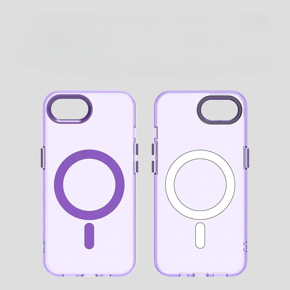 iPhone 17e / 16e - Acryl-Handyhülle mit Magnet und Farbakzent - Image 26