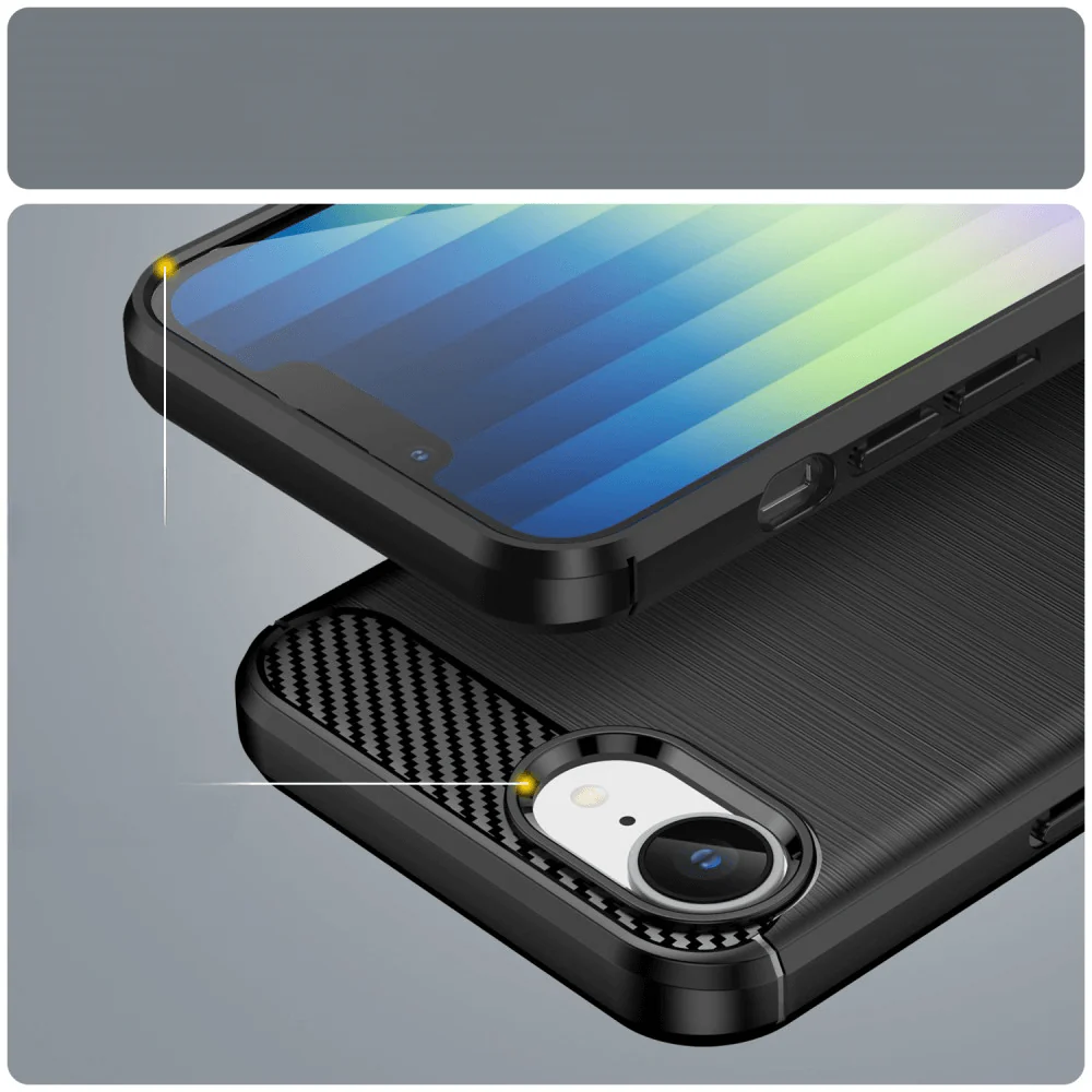 iPhone 17e / 16e - Metall Carbon Look Hülle - Image 4