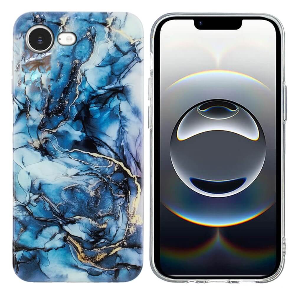 iPhone 17e / 16e - Silikon HĂŒlle mit Marble Motiv