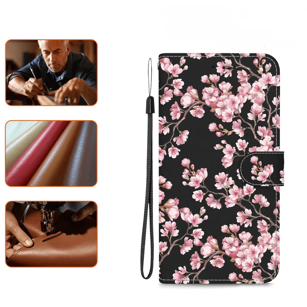 iPhone 17e / 16e - Tasche Hülle mit Blüten Motiv - Image 7