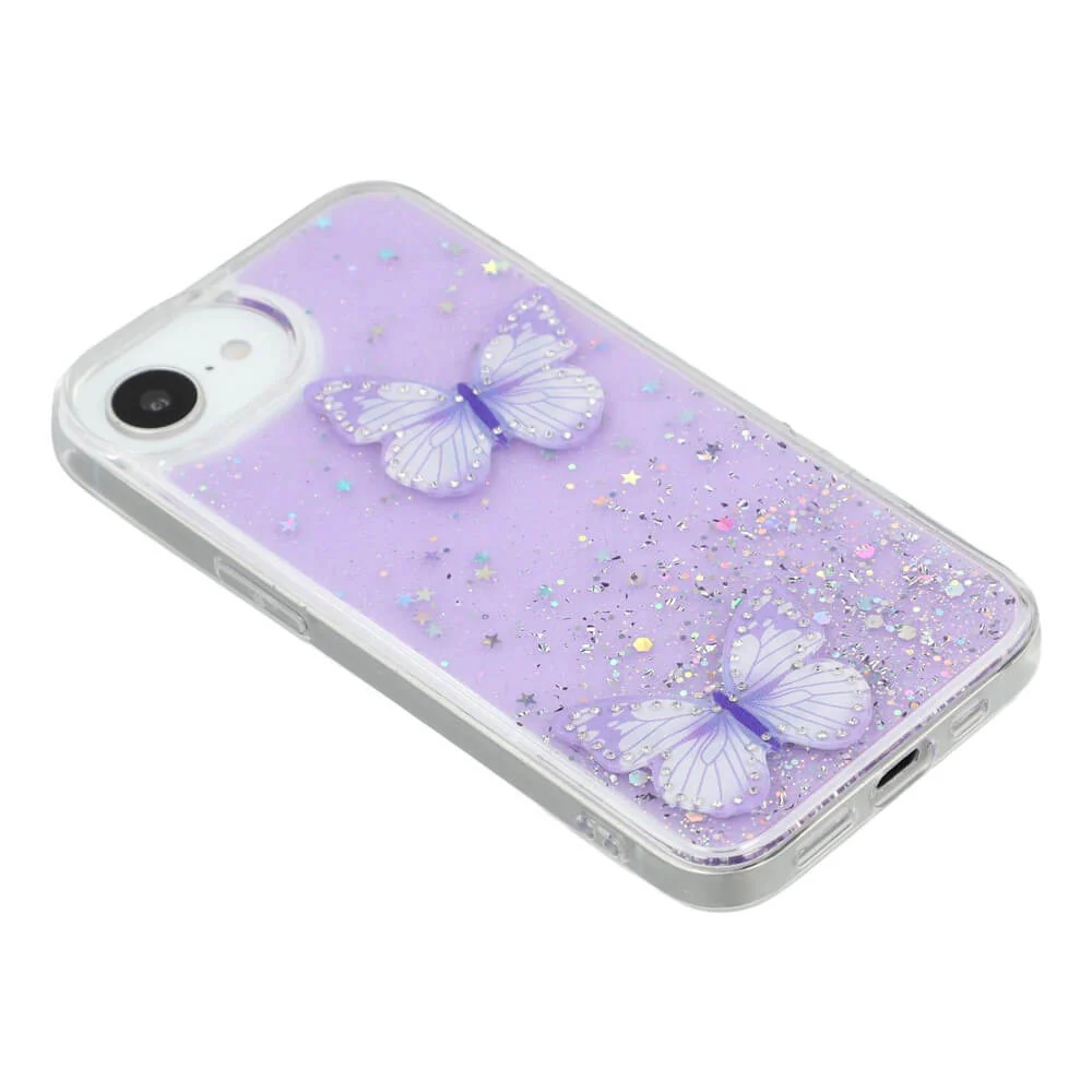 iPhone 17e / 16e - Glitzer Hülle Schmetterlinge - Image 13