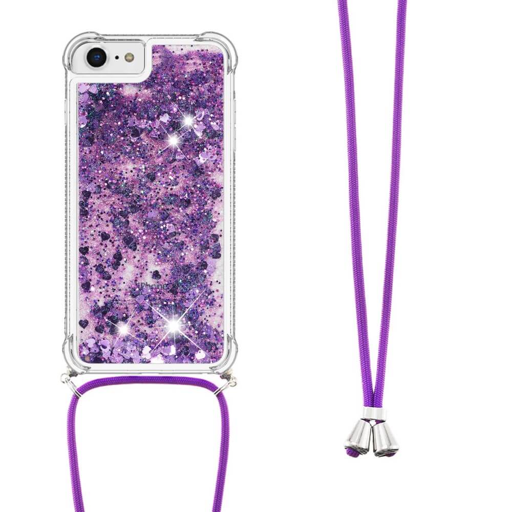 iPhone SE / 8 / 7 - Glitzer HĂŒlle mit UmhĂ€ngeband - Image 14