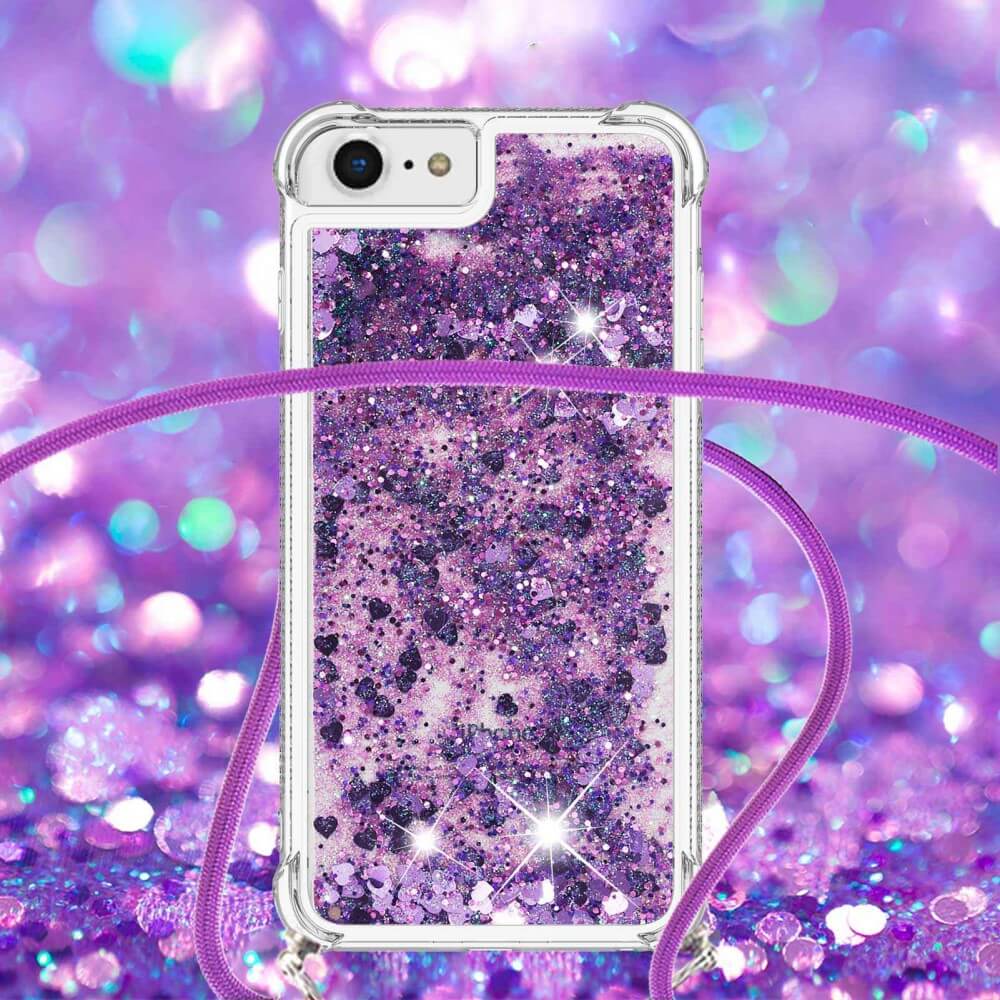 iPhone SE / 8 / 7 - Glitzer HĂŒlle mit UmhĂ€ngeband - Image 19