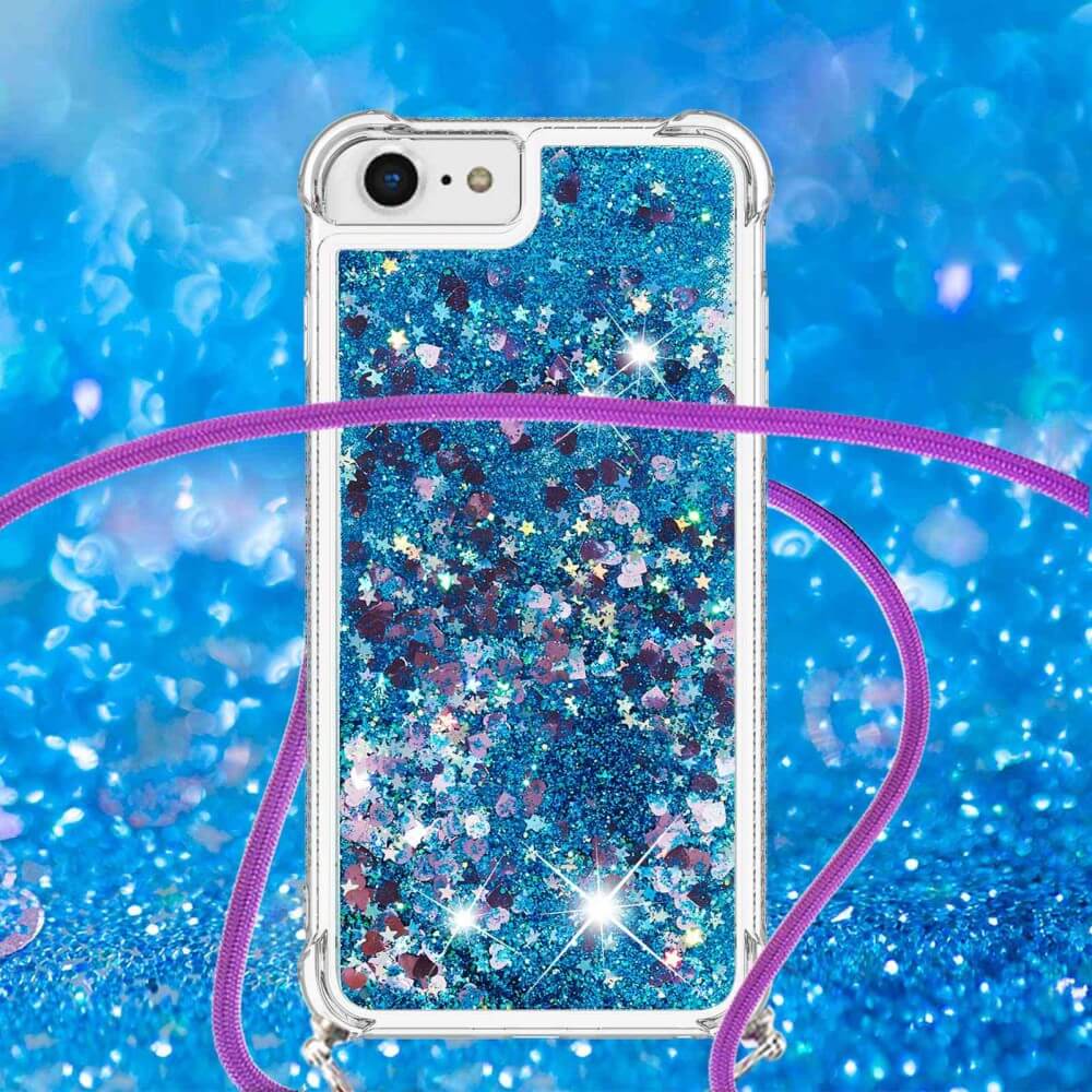 iPhone SE / 8 / 7 - Glitzer HĂŒlle mit UmhĂ€ngeband - Image 24