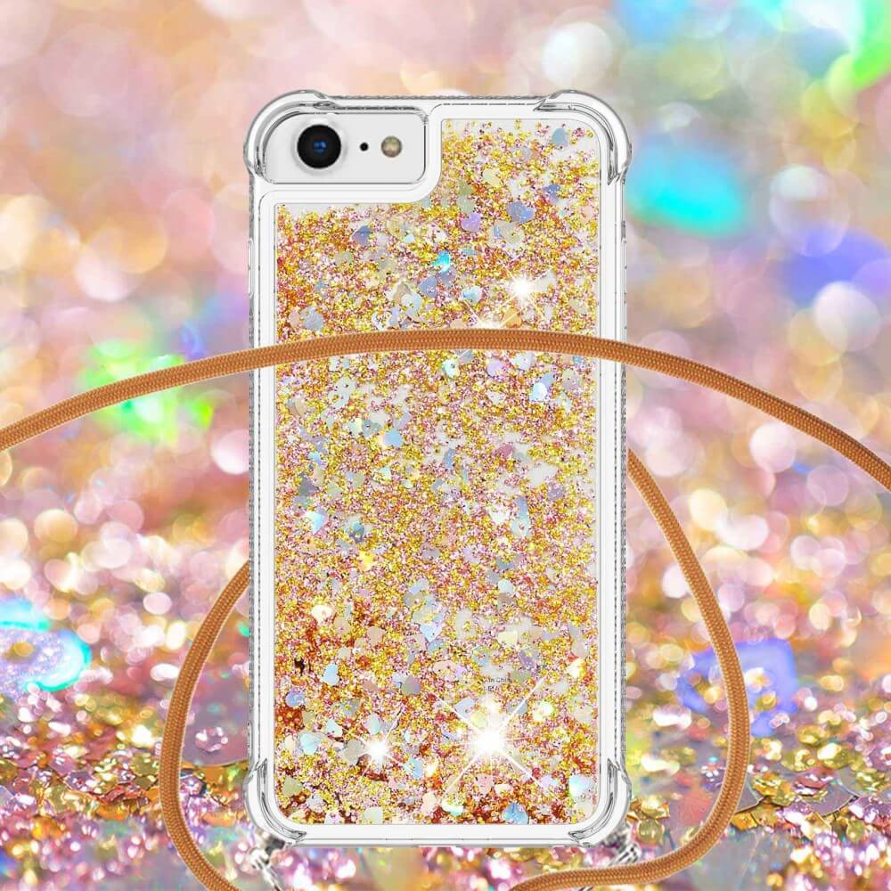iPhone SE / 8 / 7 - Glitzer HĂŒlle mit UmhĂ€ngeband - Image 9