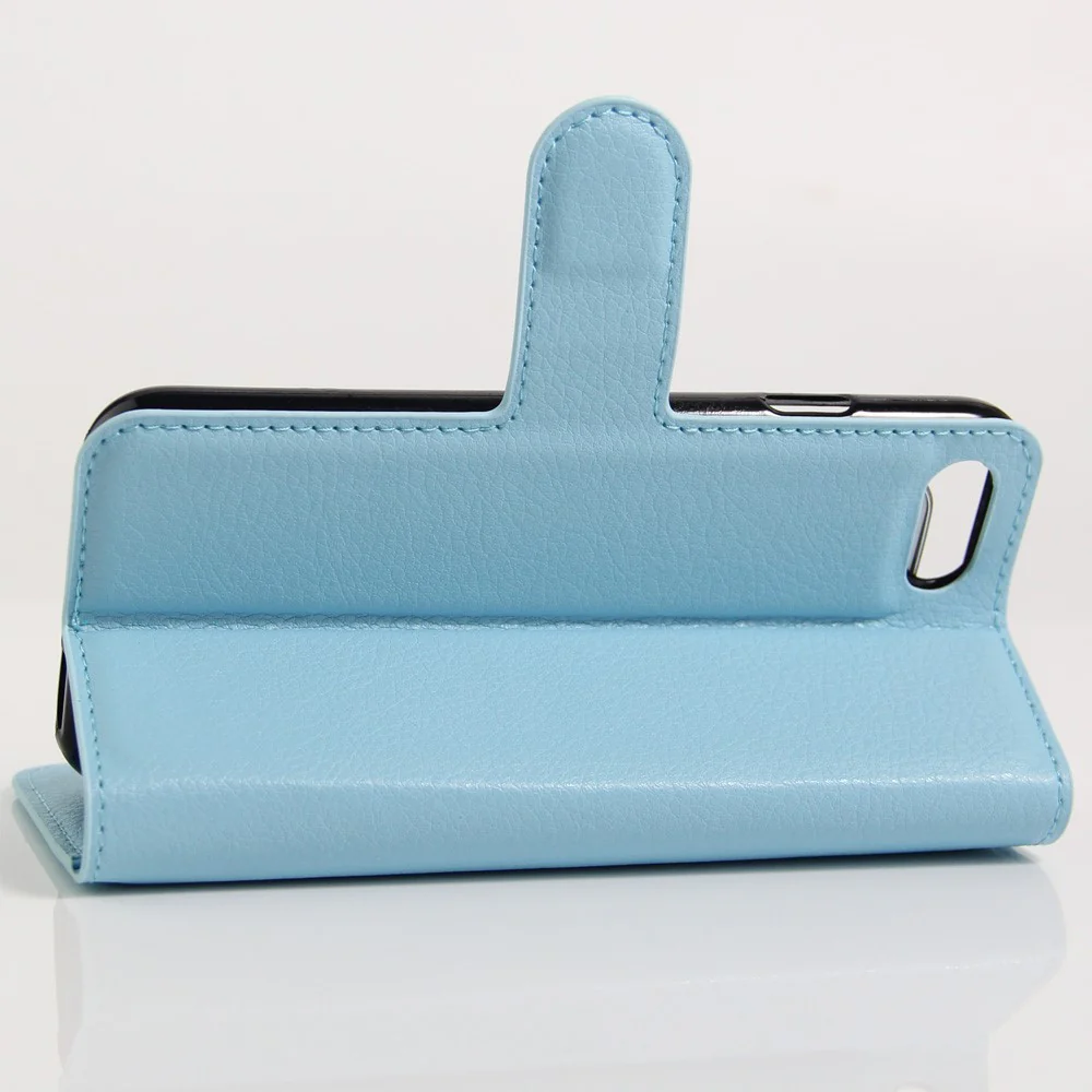 iPhone SE / 8 / 7 - Leder Etui hellblau - Image 4