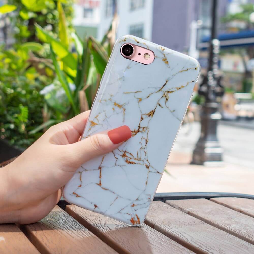 iPhone SE / 8 / 7 - Silikon Gummi Marble - Image 12