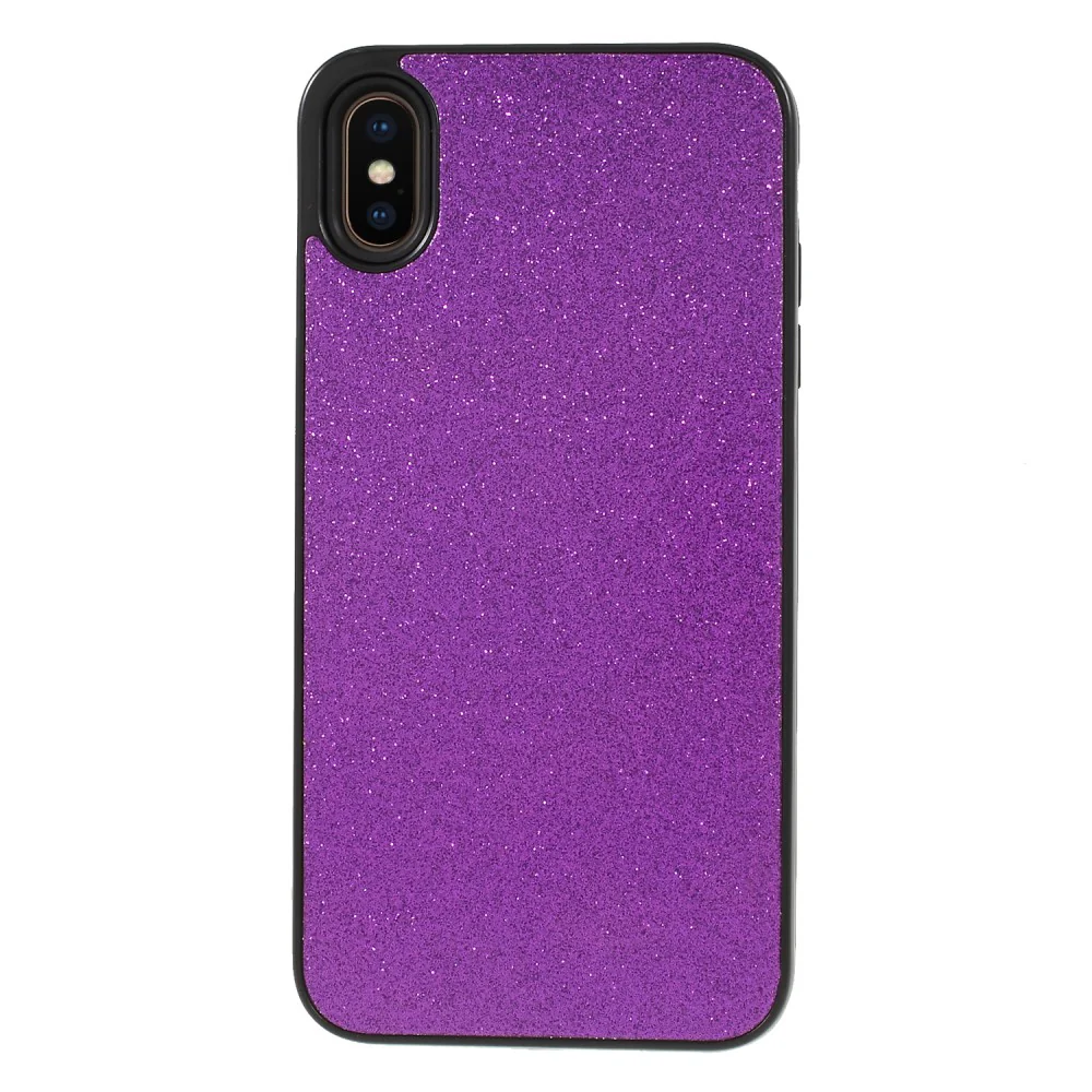 iPhone Xs Max - Hybrid Glitzer Gummi Case Violett - Image 2