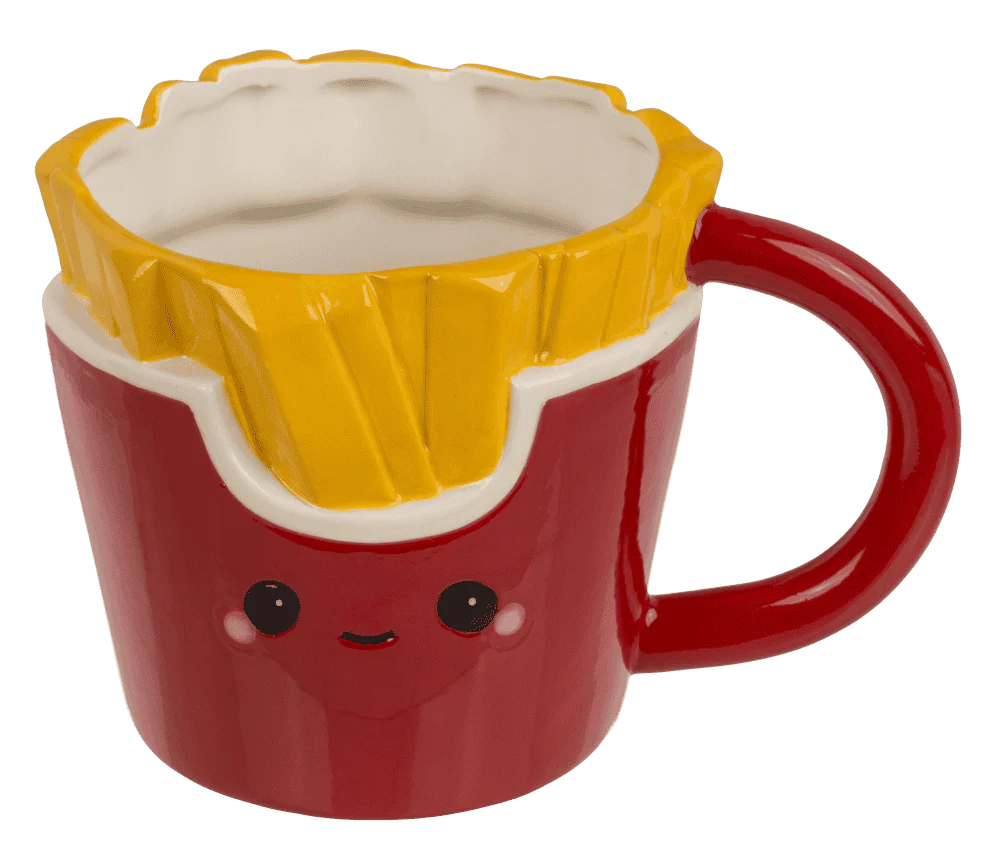 Kawaii Pommes-Tasse – Cute Fries Mug aus Dolomit (420 ml)