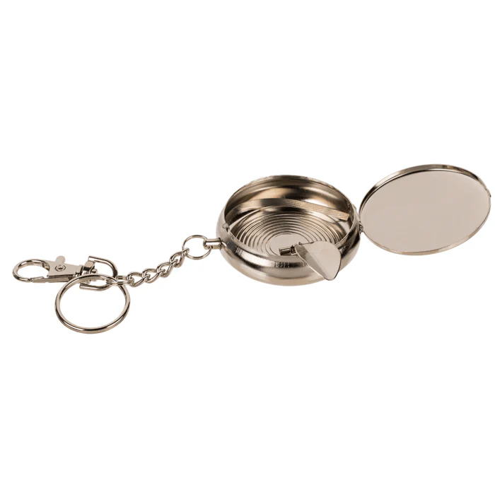 Metall Taschen Aschenbecher mit SchlĂŒsselanhĂ€nger